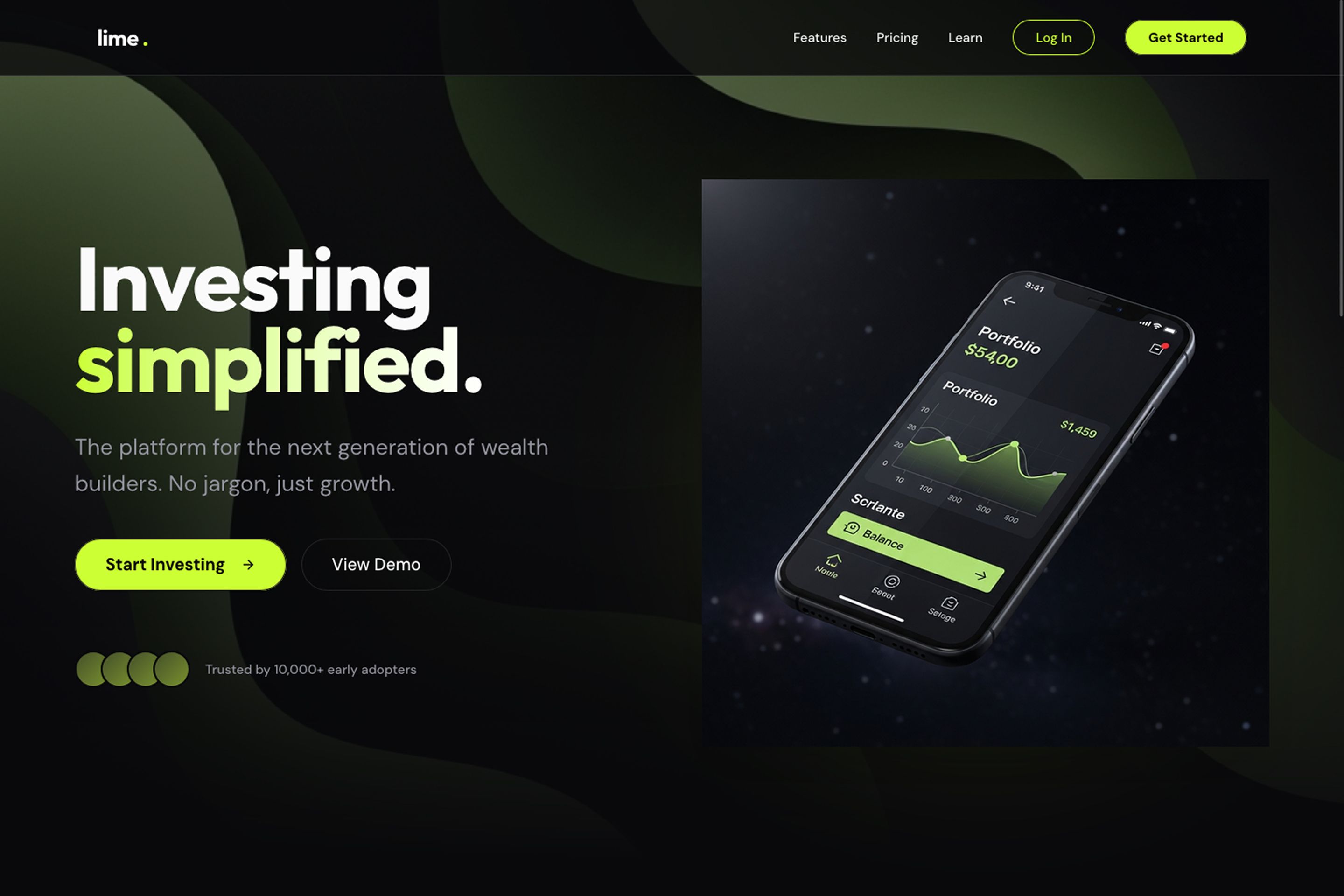 Landing page screenshot 3